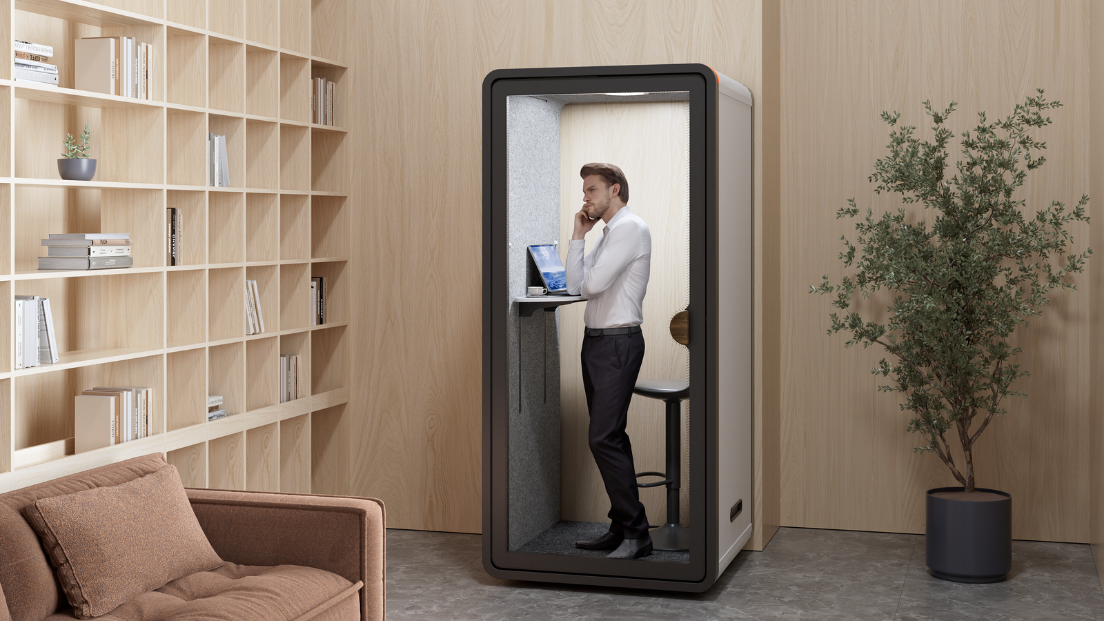 Phòng họp di động FlexiSpot Silent POD đơn P1F-4